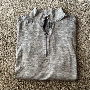 Lululemon 1/4 Zip Gray Long Sleeve